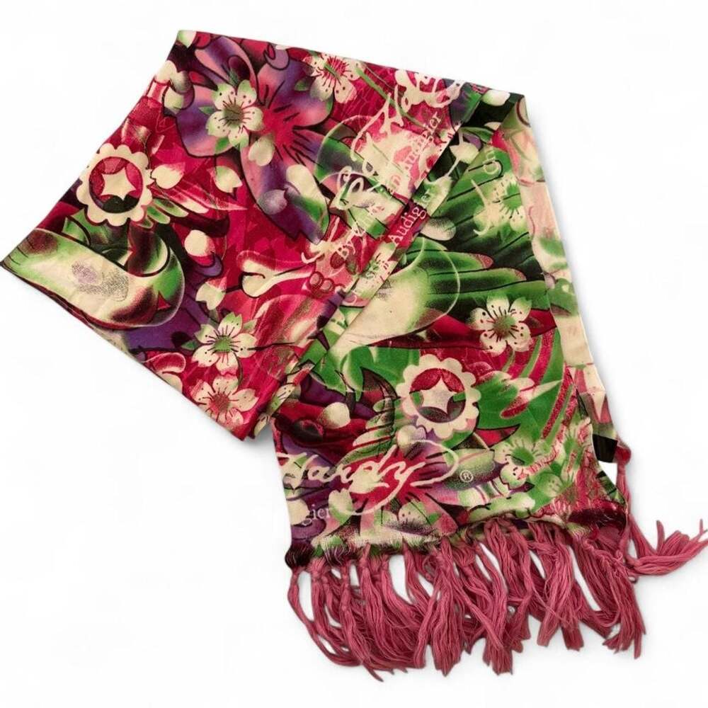 Ed Hardy Floral Skull Print Scarf